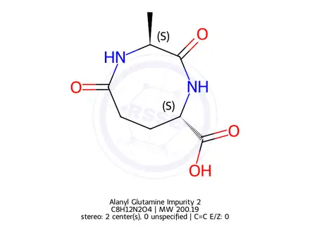 Chemical structure of Alanyl Glutamine Impurity 2