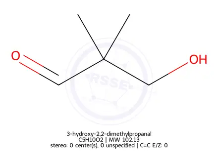 Chemical structure of 3-hydroxy-2,2-dimethylpropanal