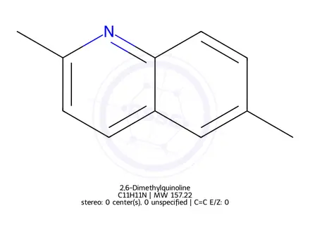 Chemical structure of 2,6-Dimethylquinoline