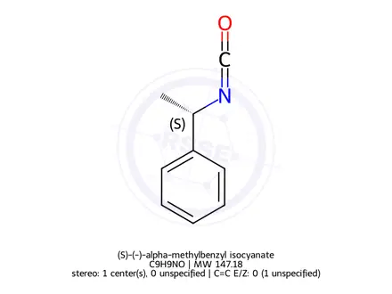 Chemical structure of (S)-(-)-alpha-methylbenzyl isocyanate