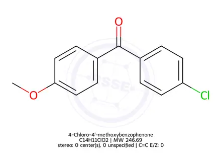 Chemical structure of 4-Chloro-4'-methoxybenzophenone