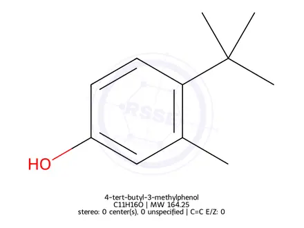 Chemical structure of 4-tert-butyl-3-methylphenol