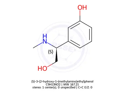 Chemical structure of (S)-3-(2-hydroxy-1-(methylamino)ethyl)phenol