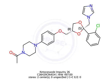 Chemical structure of Ketoconazole Impurity 26