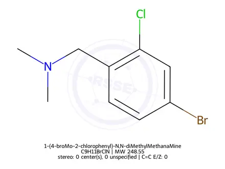 Chemical structure of 1-(4-broMo-2-chlorophenyl)-N,N-diMethylMethanaMine