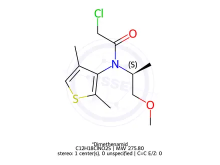 Chemical structure of *Dimethenamid