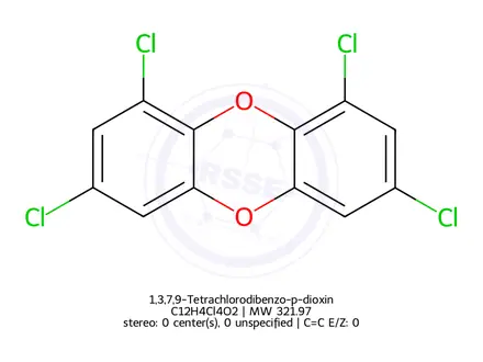 Chemical structure of 1,3,7,9-Tetrachlorodibenzo-p-dioxin