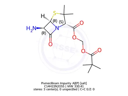 Chemical structure of Pivmecillinam Impurity A(EP)