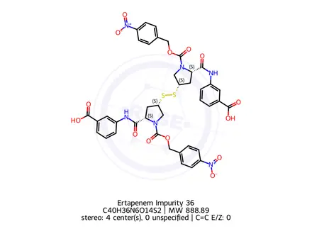Chemical structure of Ertapenem Impurity 36