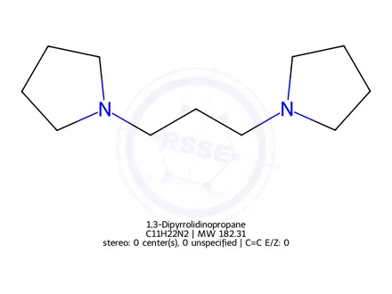 Chemical structure of 1,3-Dipyrrolidinopropane