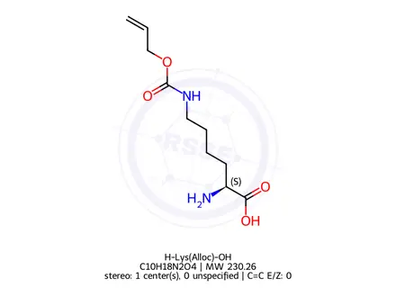 Chemical structure of H-Lys(Alloc)-OH