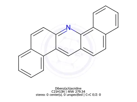 Chemical structure of Dibenz(a,h)acridine