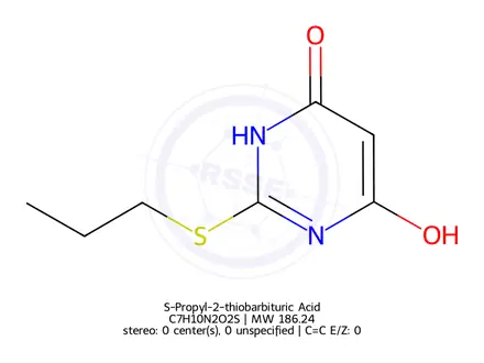 Chemical structure of S-Propyl-2-thiobarbituric Acid