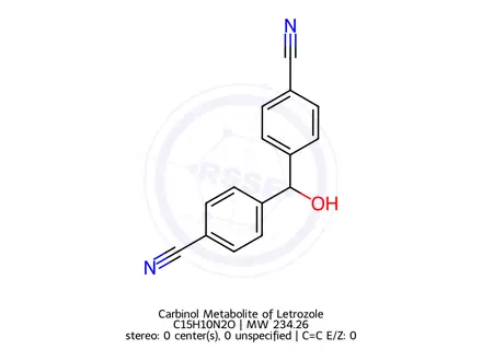 Chemical structure of Carbinol Metabolite of Letrozole