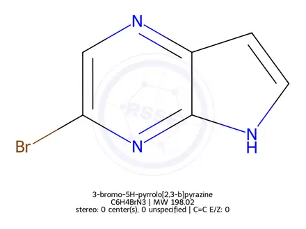 Chemical structure of 3-bromo-5H-pyrrolo[2,3-b]pyrazine