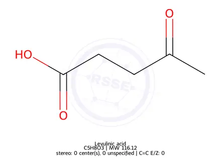 Chemical structure of Levulinic acid