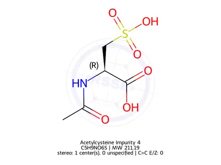 Chemical structure of Acetylcysteine Impurity 4