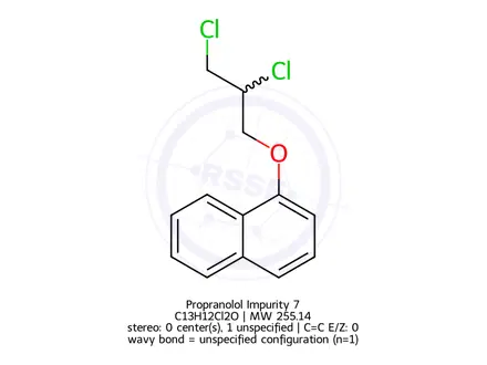 Chemical structure of Propranolol Impurity 7