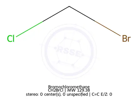Chemical structure of Bromochloromethane
