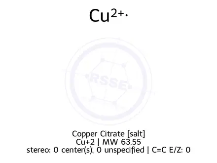 Chemical structure of Copper Citrate (10% (DCP) Powder)