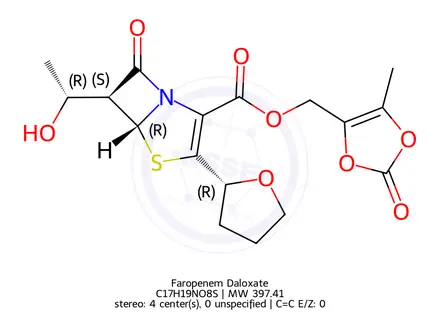 Chemical structure of Faropenem Daloxate