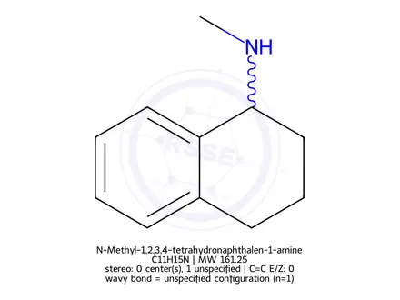 Chemical structure of N-Methyl-1,2,3,4-tetrahydronaphthalen-1-amine