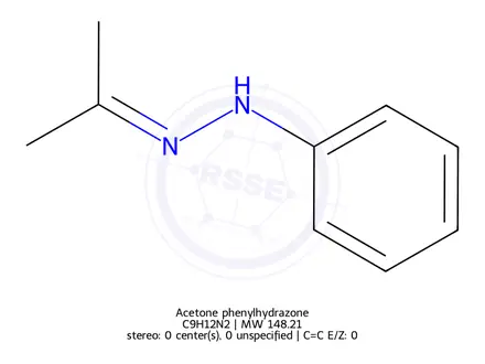 Chemical structure of Acetone phenylhydrazone