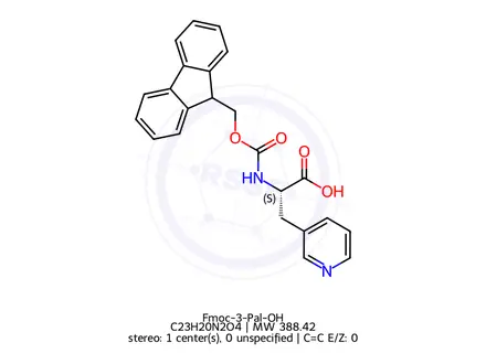 Chemical structure of Fmoc-3-Pal-OH