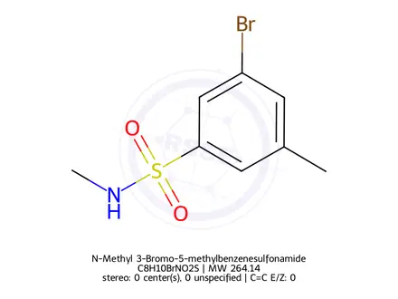Chemical structure of N-Methyl 3-Bromo-5-methylbenzenesulfonamide