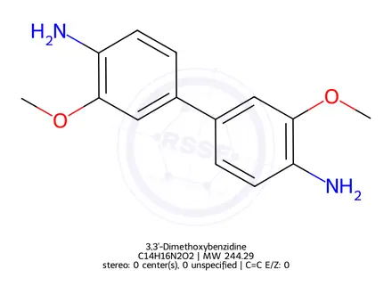 Chemical structure of 3,3'-Dimethoxybenzidine