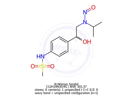 Chemical structure of N-Nitroso Sotalol