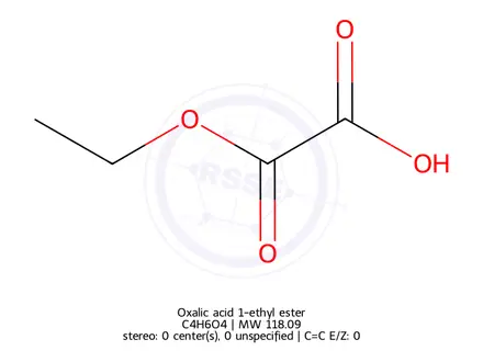Chemical structure of Oxalic acid 1-ethyl ester