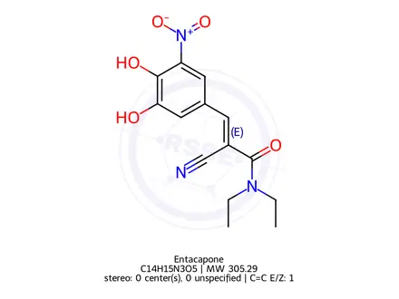 Chemical structure of Entacapone
