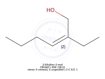 Chemical structure of 2-Ethylhex-2-enol