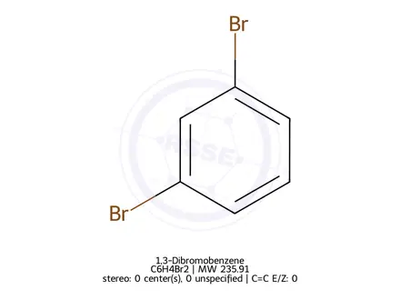 Chemical structure of 1,3-Dibromobenzene