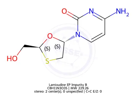 Chemical structure of Lamivudine EP lmpurity B(2S,5S-Isomer)