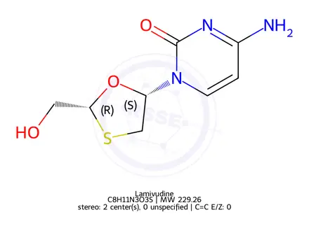 Chemical structure of Lamivudine