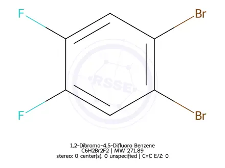 Chemical structure of 1,2-Dibromo-4,5-Difluoro Benzene
