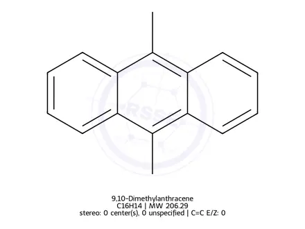 Chemical structure of 9,10-Dimethylanthracene