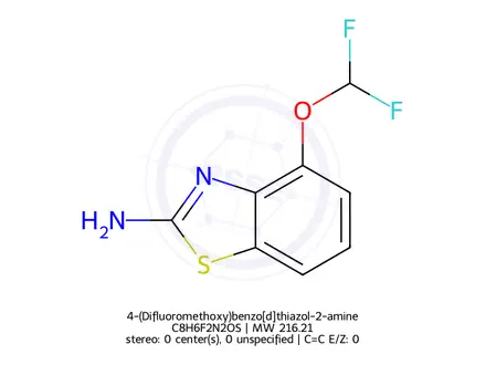 Chemical structure of 4-(Difluoromethoxy)benzo[d]thiazol-2-amine