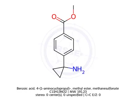 Chemical structure of Methyl 4-(1-Aminocyclopropyl)benzoate