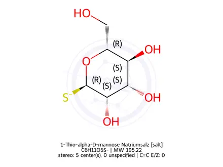 Chemical structure of 1-Thio-alpha-D-mannose Natriumsalz