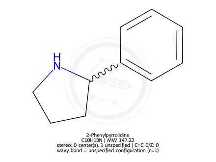 Chemical structure of 2-Phenylpyrrolidine