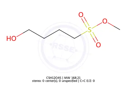 Chemical structure of methyl 4-hydroxybutane-1-sulfonate
