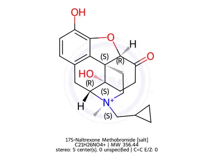 Chemical structure of 17S-Naltrexone Methobromide