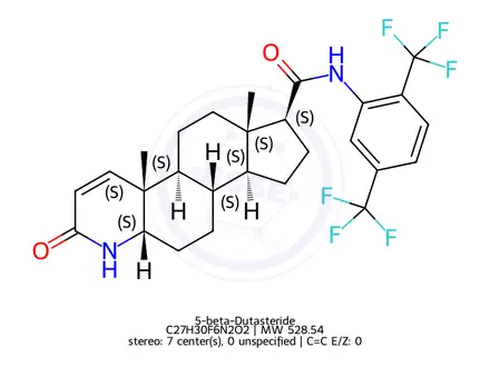 Chemical structure of 5-beta-Dutasteride
