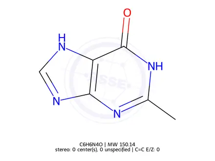 Chemical structure of 2-Methyl-7H-purin-6-ol