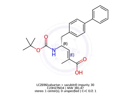 Chemical structure of LCZ696(valsartan + sacubitril) impurity 30
