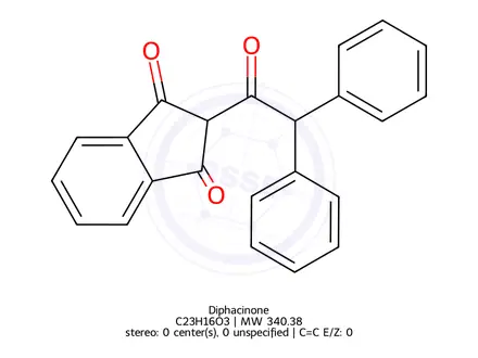 Chemical structure of Diphacinone