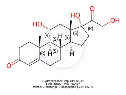 Chemical structure of Hydrocortisone Impurity M(EP)